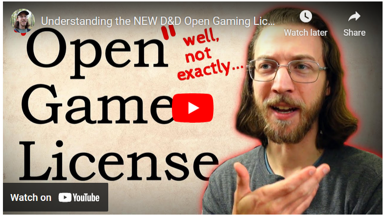 What does the D&D5e Open Gaming License suggest for the future of Open Access?